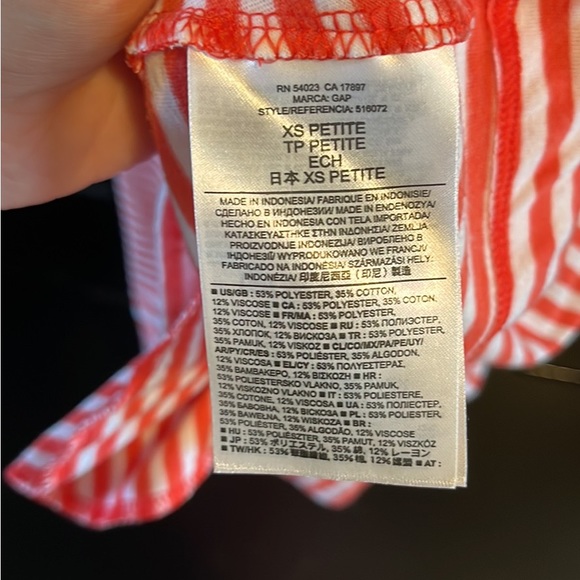 Pink/orange and white striped dress - Picture 5 of 6